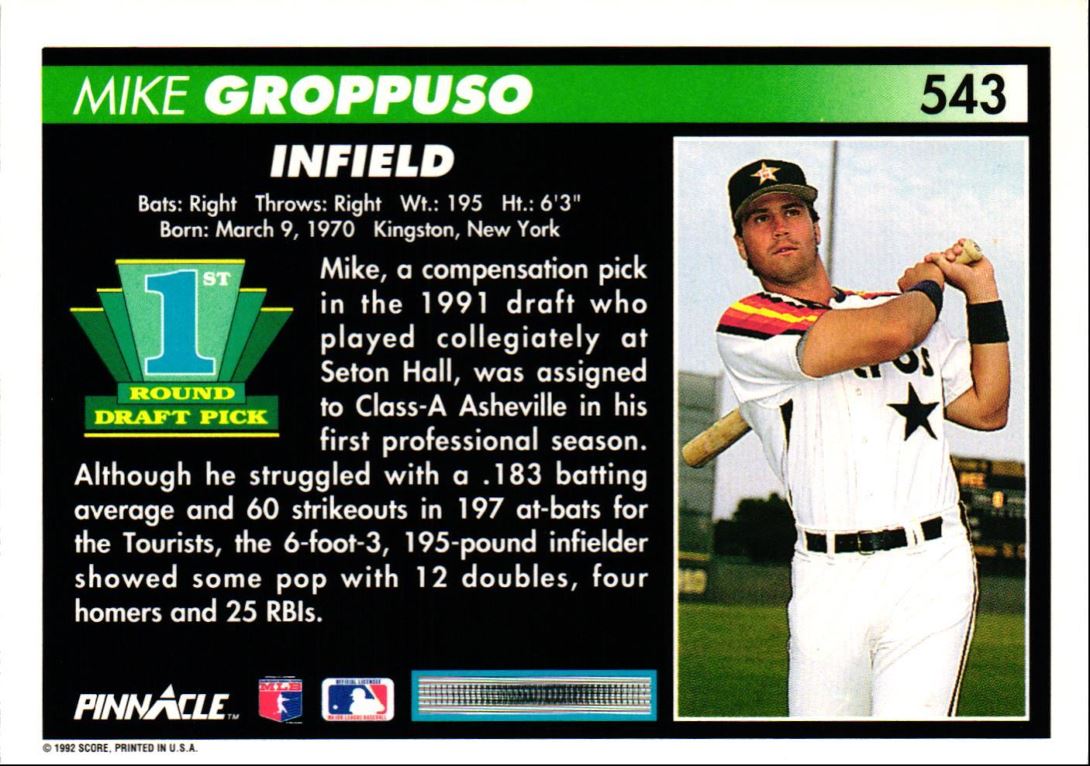 1992 Pinnacle Mike Groppuso