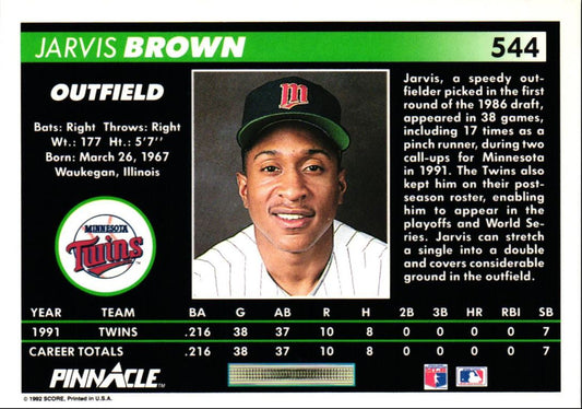 1992 Pinnacle Jarvis Brown