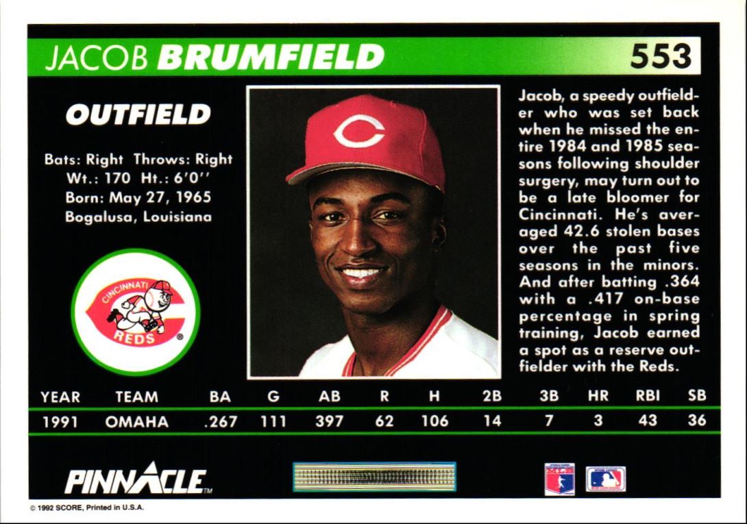 1992 Pinnacle Jacob Brumfield