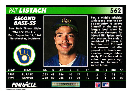 1992 Pinnacle Pat Listach