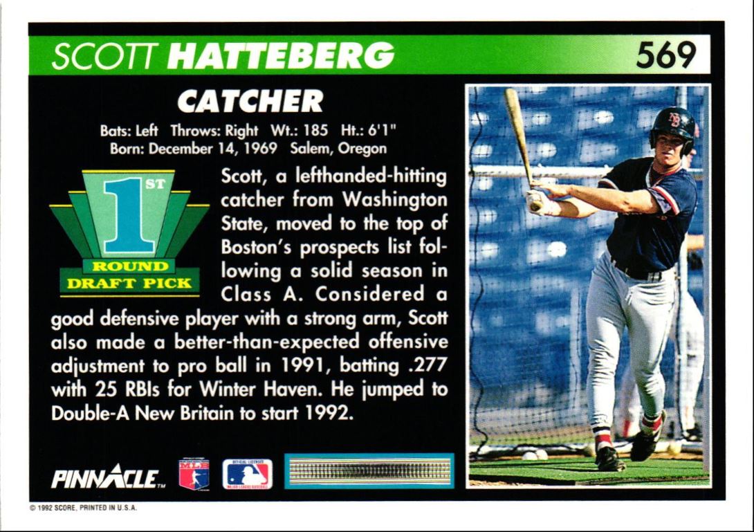 1992 Pinnacle Scott Hatteberg