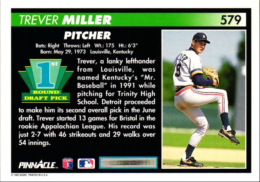 1992 Pinnacle Trever Miller