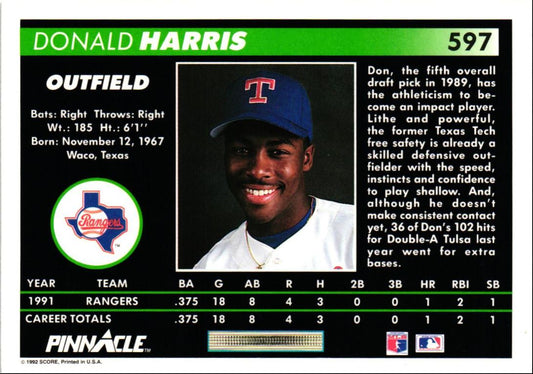 1992 Pinnacle Donald Harris