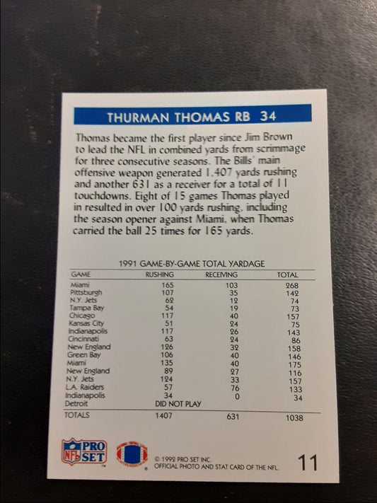 1992 Pro Set Thurman Thomas