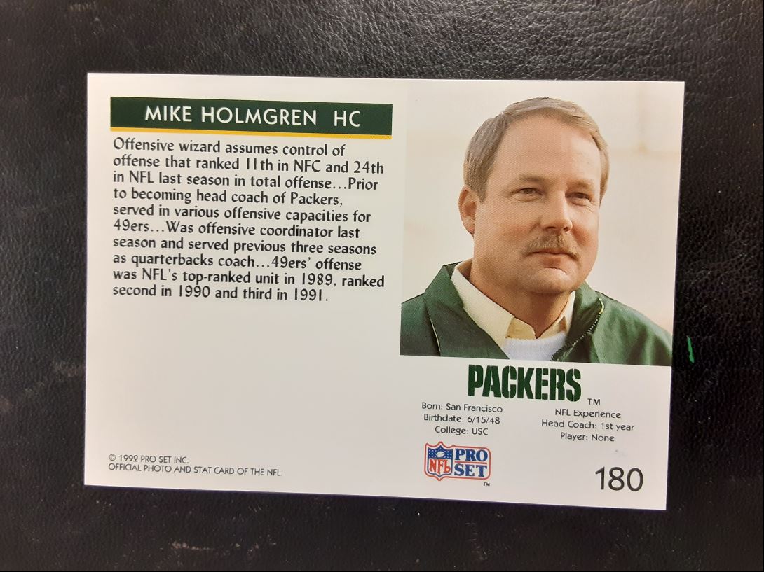 1992 Pro Set Mike Holmgren