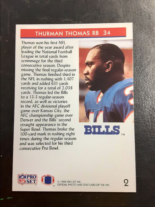 1992 Pro Set Thurman Thomas