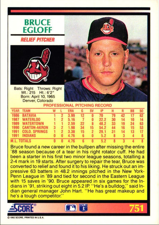1992 Score Bruce Egloff
