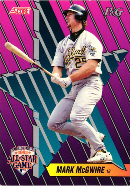1992 Score Proctor and Gamble Mark McGwire
