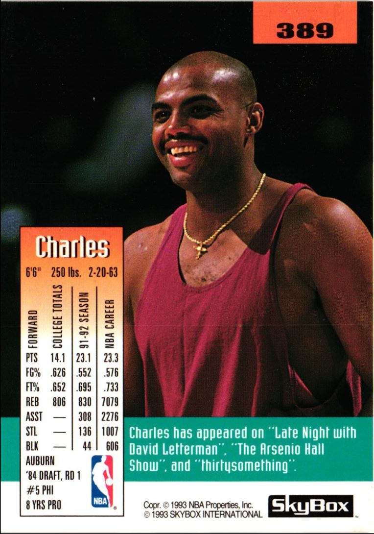 1992 SkyBox Charles Barkley