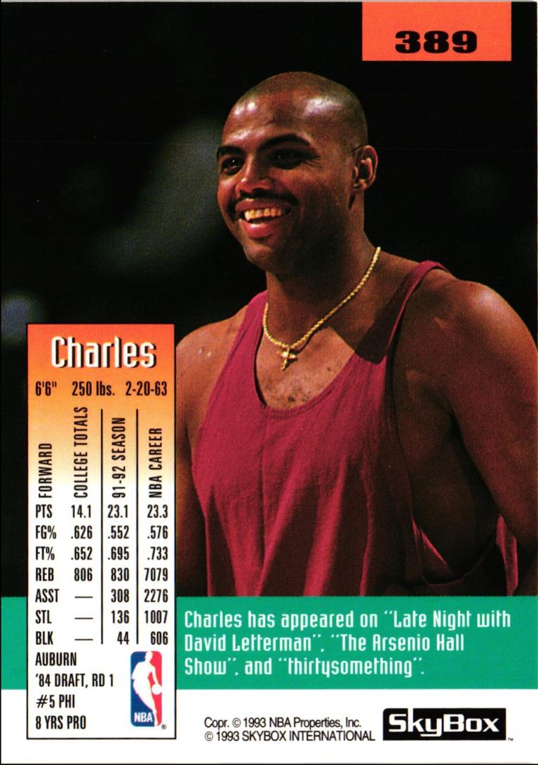 1992 SkyBox Charles Barkley