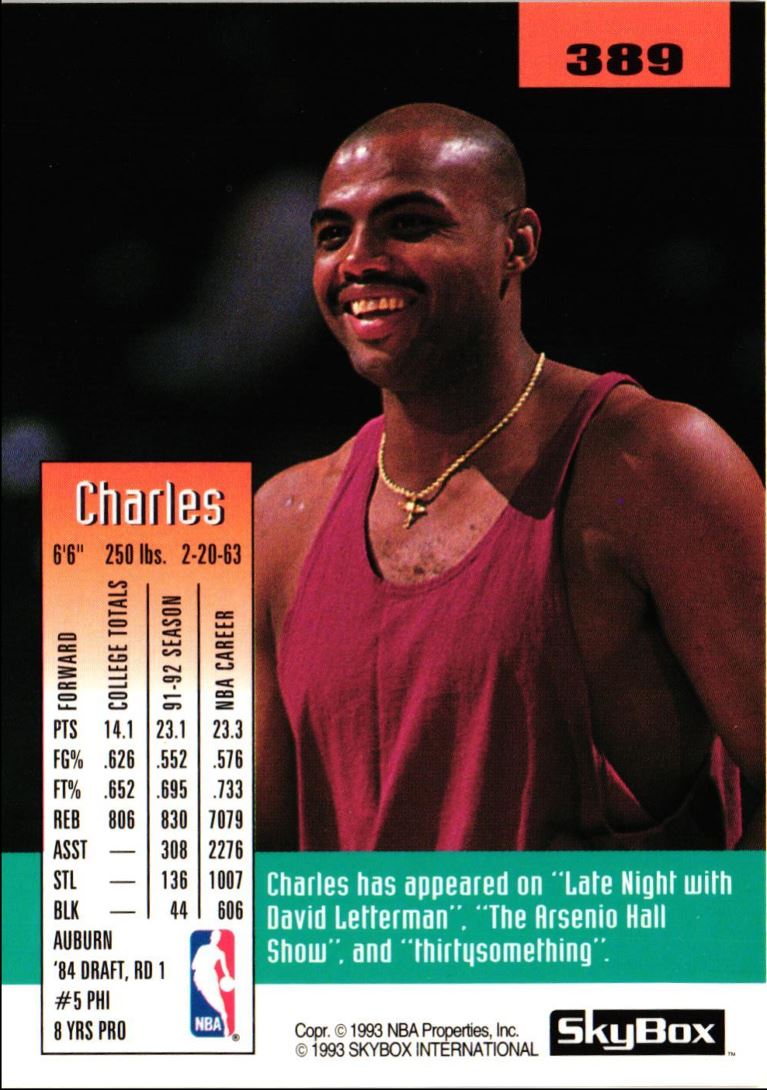 1992 SkyBox Charles Barkley