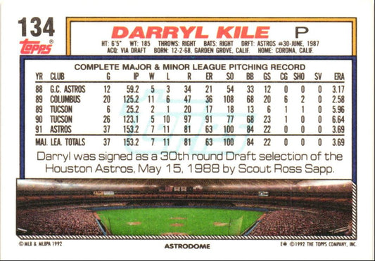 1992 Topps Darryl Kile