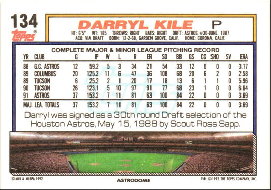 1992 Topps Darryl Kile