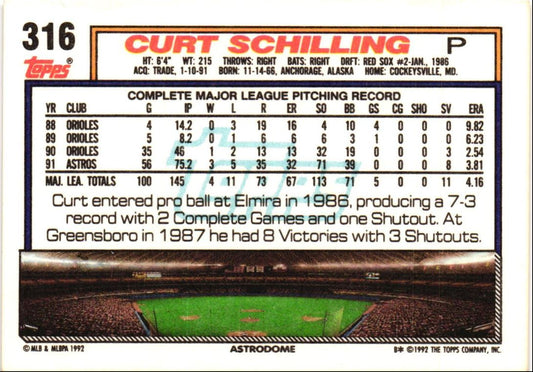 1992 Topps Curt Schilling