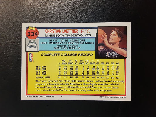 1992 Topps Christian Laettner