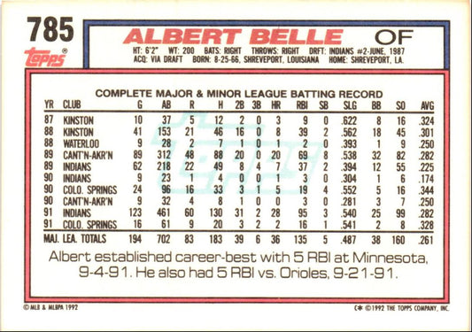 1992 Topps Albert Belle