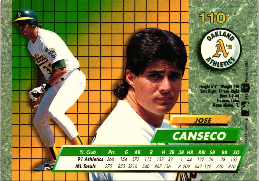 1992 Ultra Jose Canseco