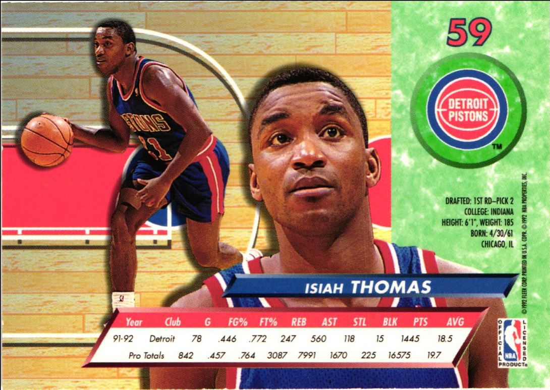 1992 Ultra Isiah Thomas