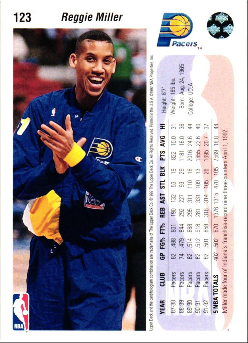 1992 Upper Deck Reggie Miller