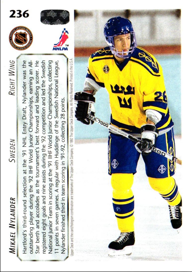 1992 Upper Deck Michael Nylander