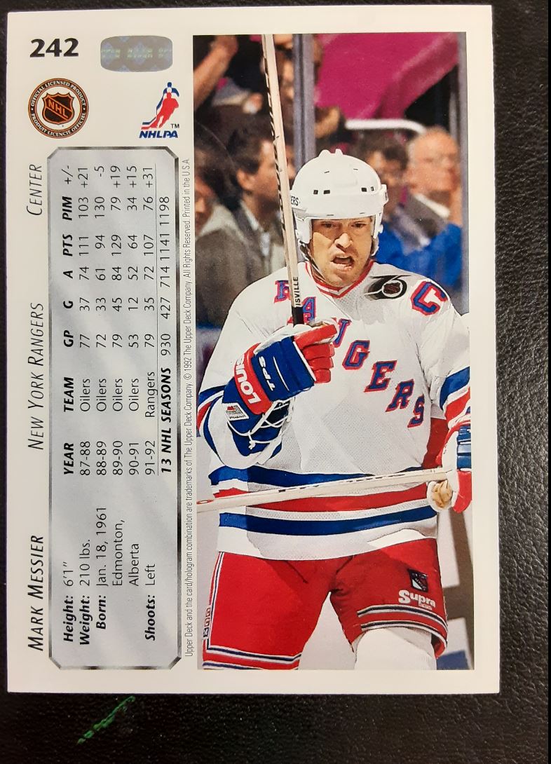 1992 Upper Deck Mark Messier