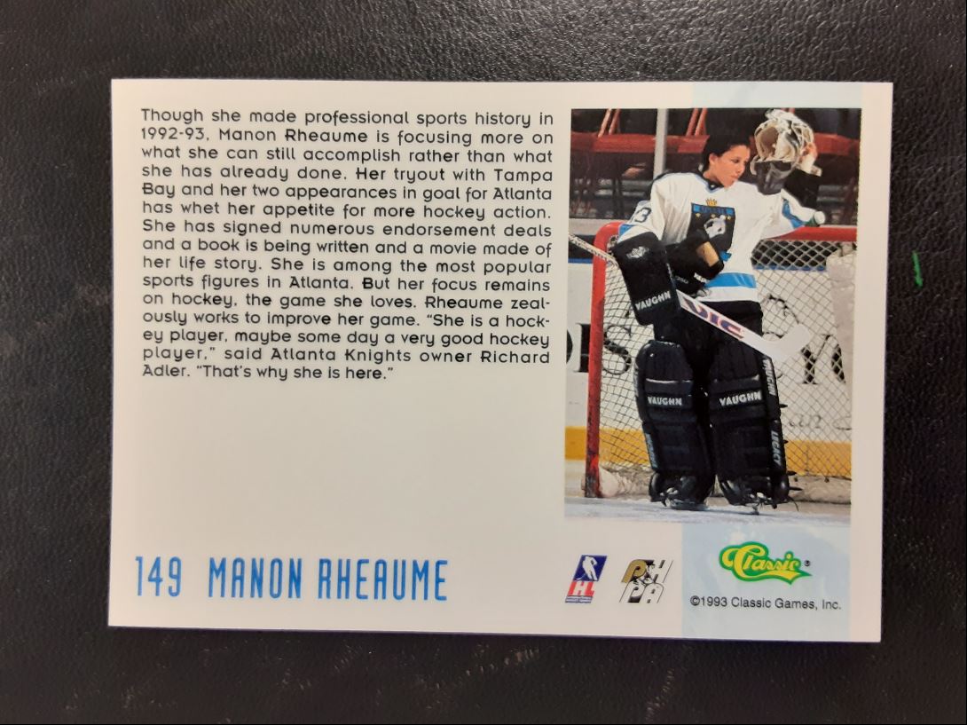 1993 Classic '93 Hockey Draft Manon Rheaume