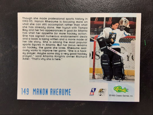 1993 Classic '93 Hockey Draft Manon Rheaume