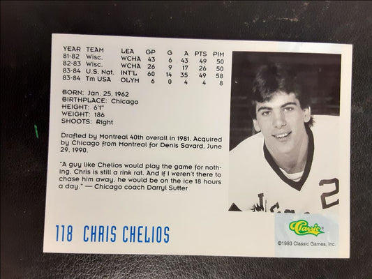 1993 Classic '93 Hockey Draft Chris Chelios