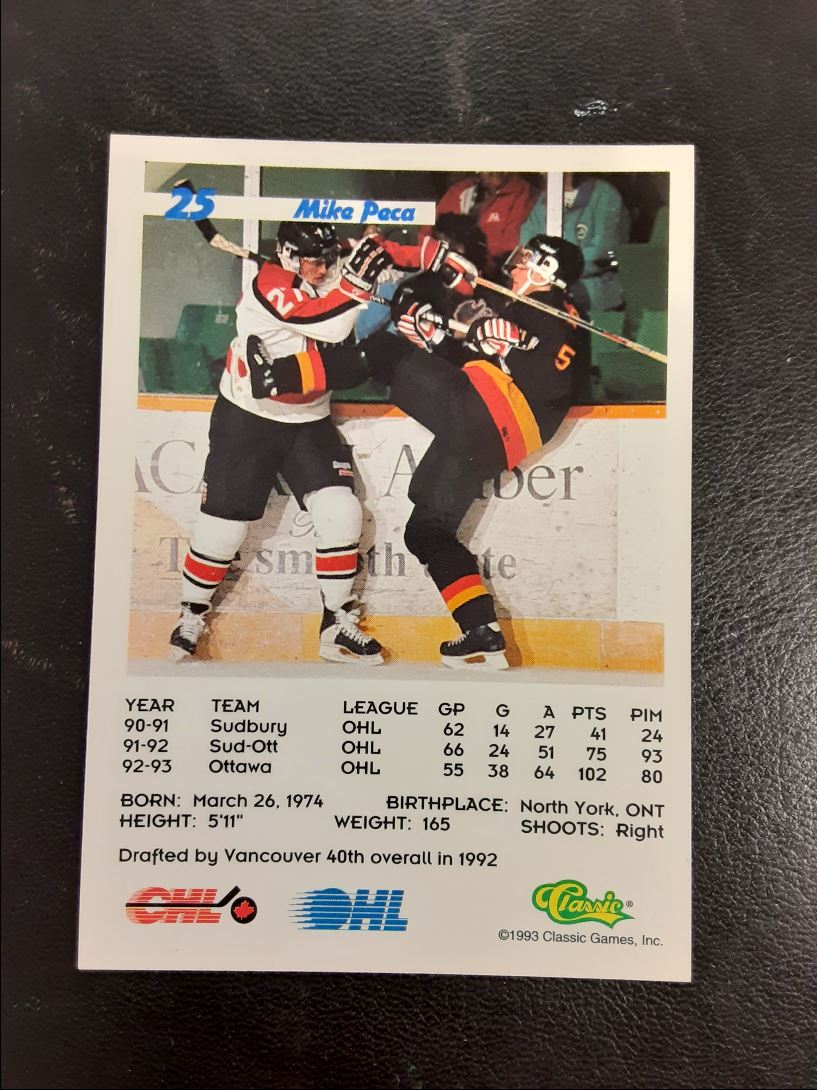 1993 Classic '93 Hockey Draft Michael Peca