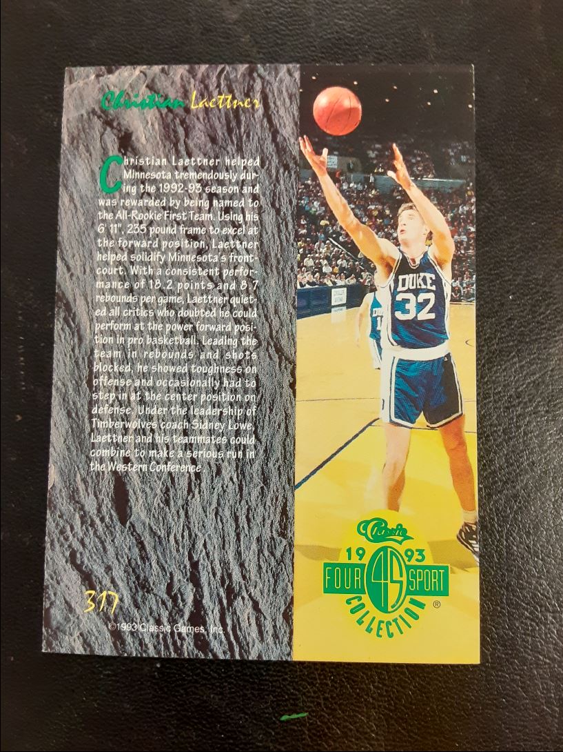 1993 Classic Four Sport Christian Laettner