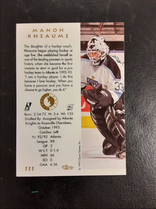 1993 Classic Images Four Sport Manon Rheaume