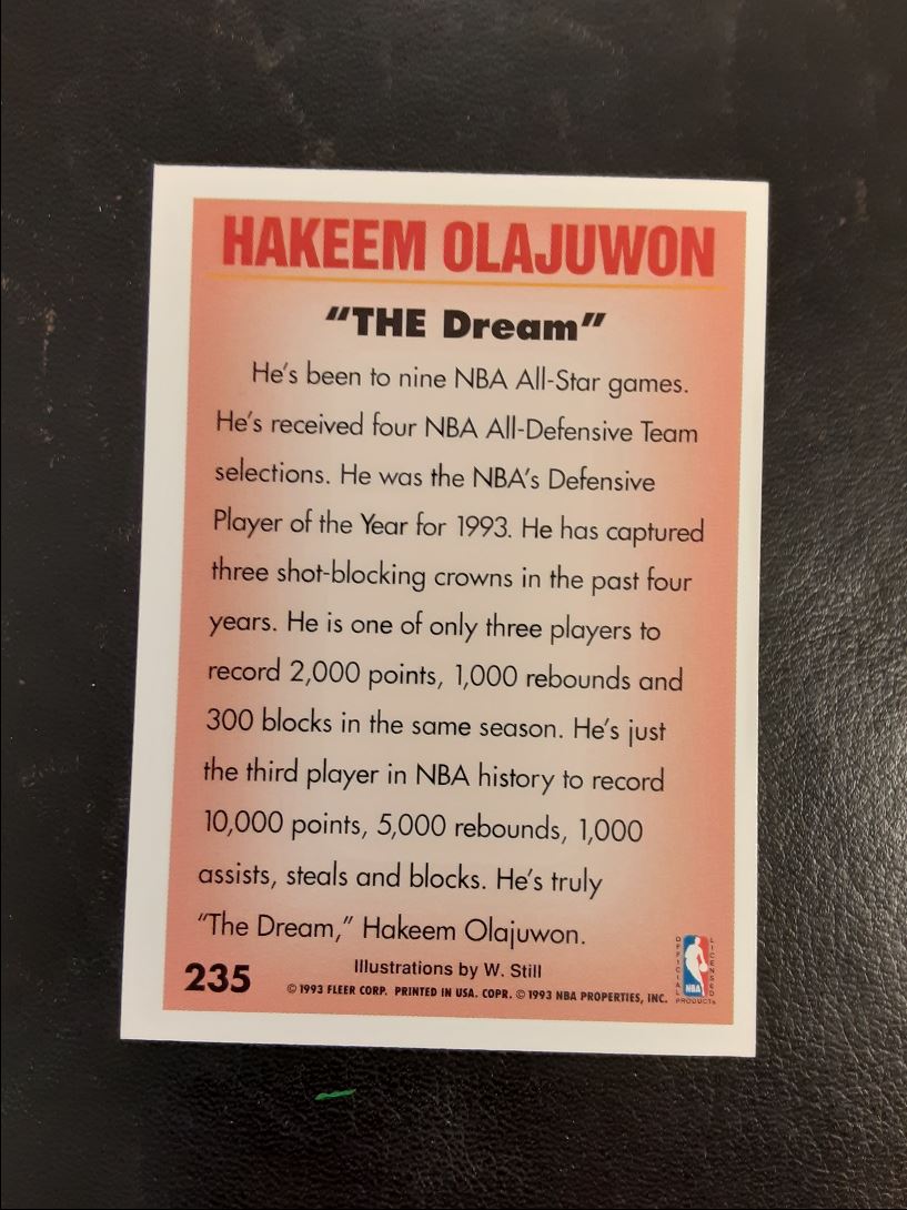 1993 Fleer Hakeem Olajuwon