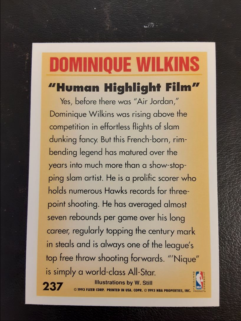 1993 Fleer Dominique Wilkins