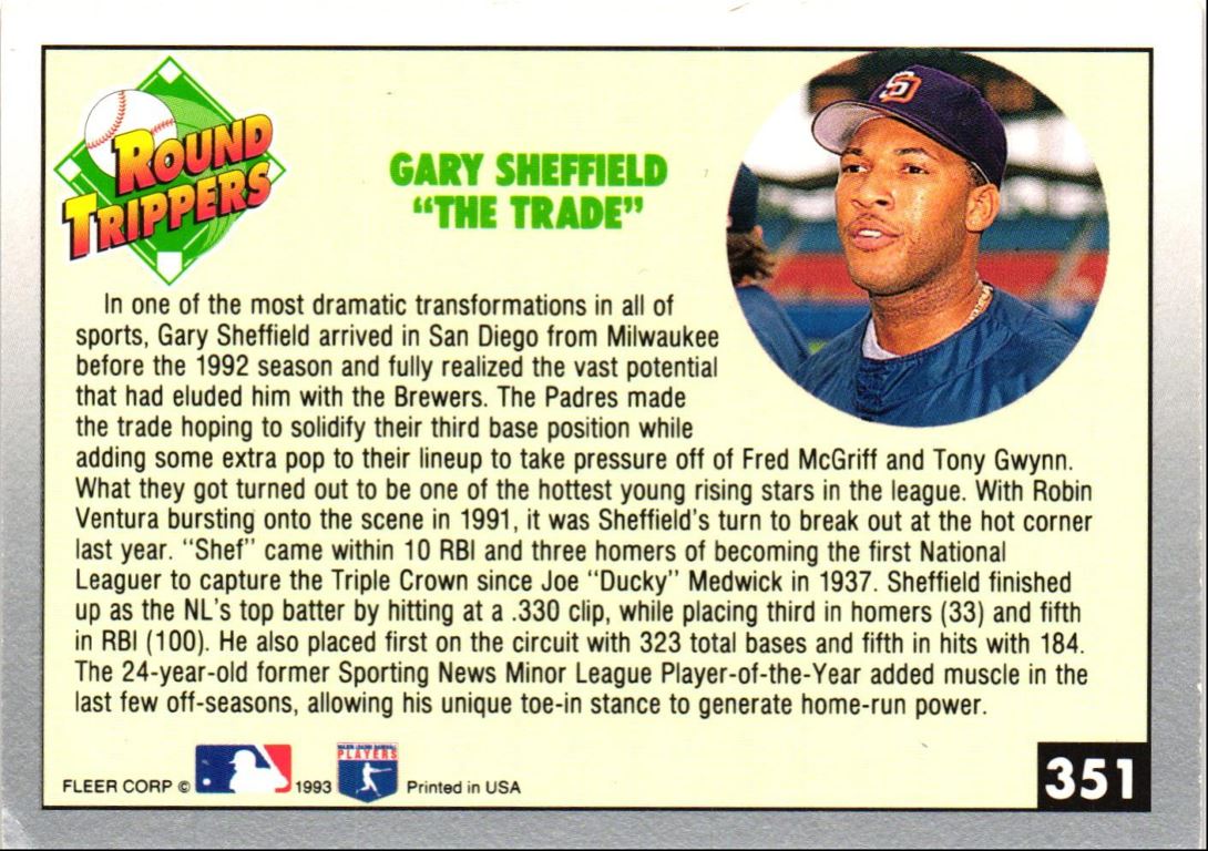 1993 Fleer Gary Sheffield