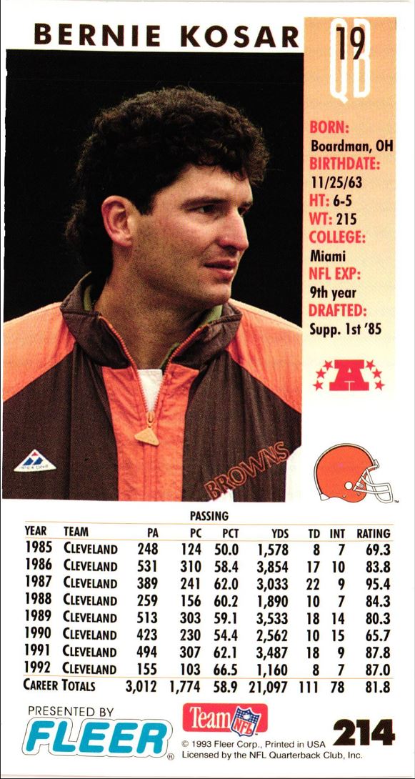 1993 GameDay Bernie Kosar