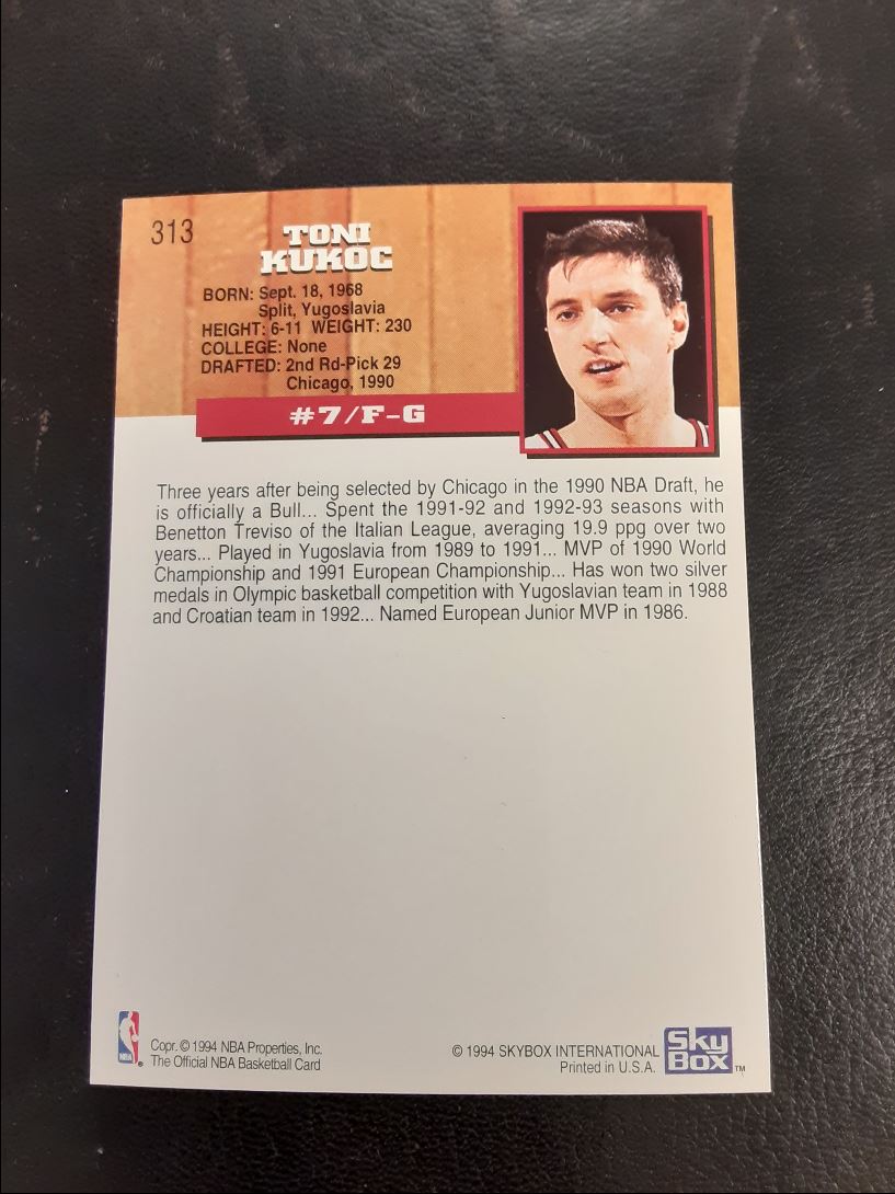 1993 Hoops Toni Kukoc