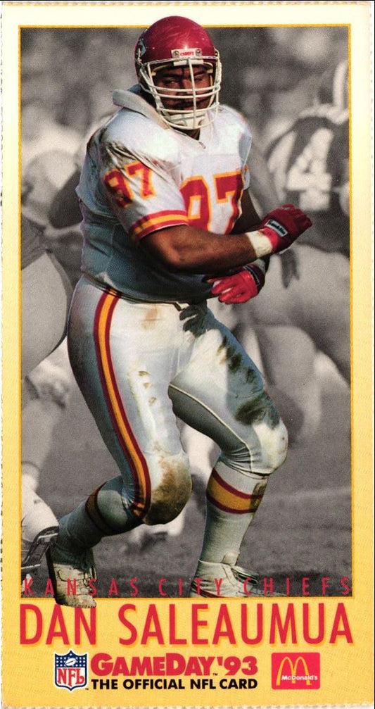 1993 McDonald's GameDay Kansas City Chiefs Dan Saleaumua