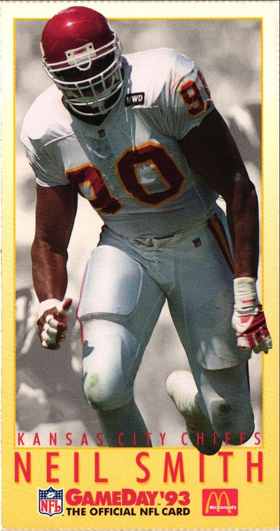 1993 McDonald's GameDay Kansas City Chiefs Neal Smith