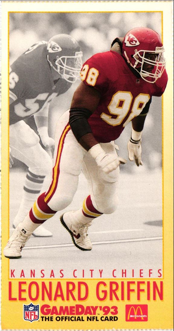 1993 McDonald's GameDay Kansas City Chiefs Leonard Griffin