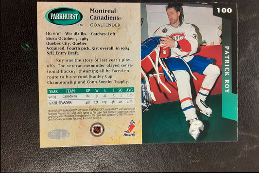 1993 Parkhurst Patrick Roy