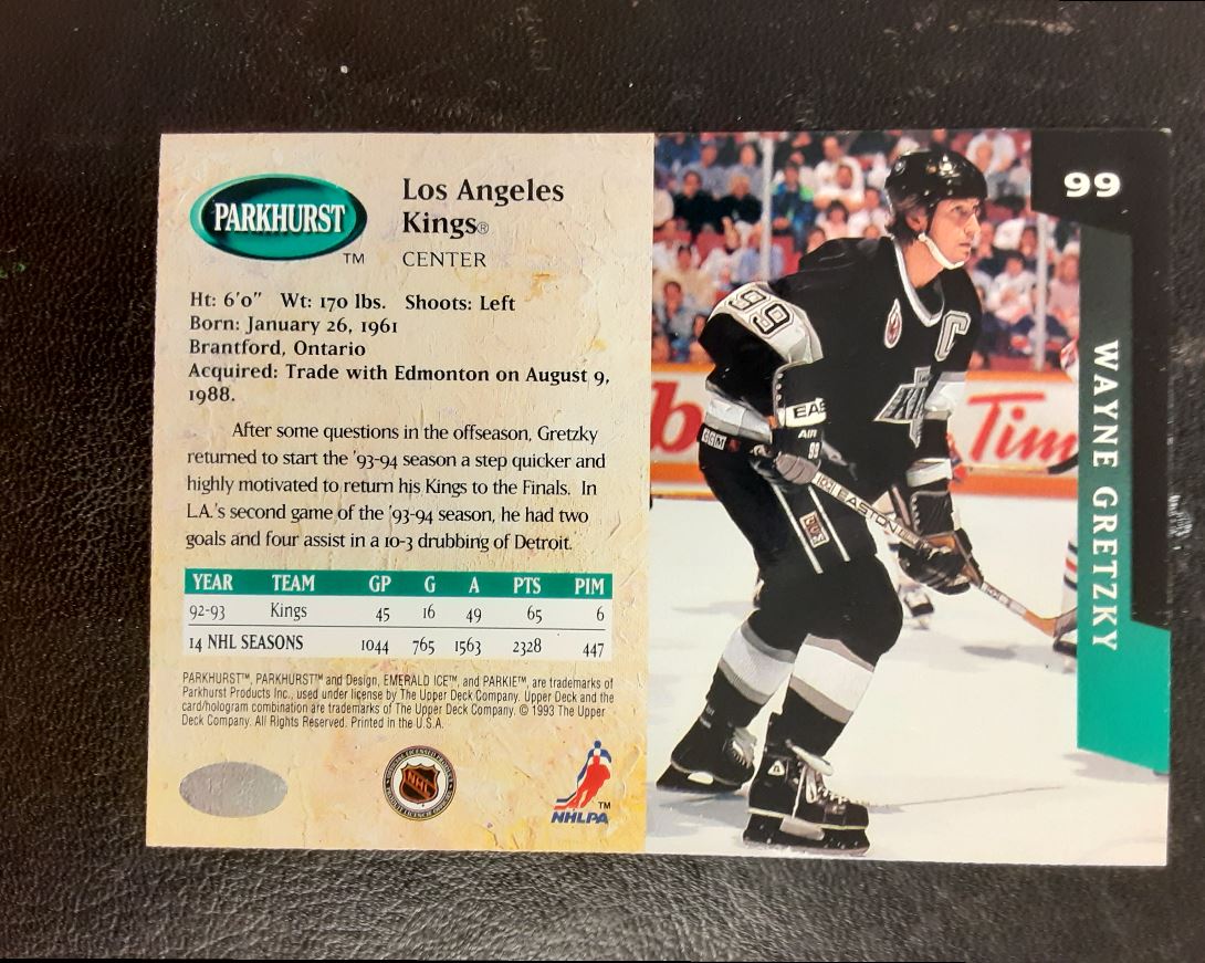 1993 Parkhurst Wayne Gretzky