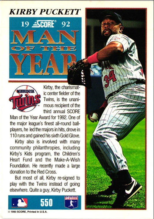1993 Score Kirby Puckett