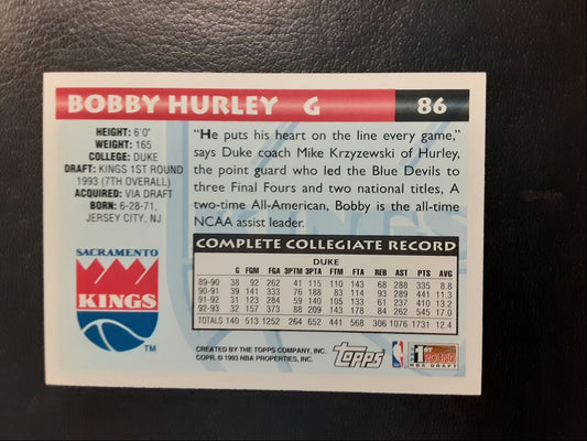 1993 Topps Bobby Hurley