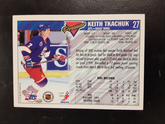 1993 Topps Premier Keith Tkachuk