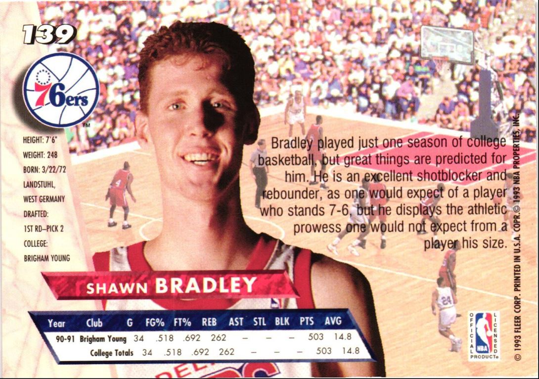 1993 Ultra Shawn Bradley