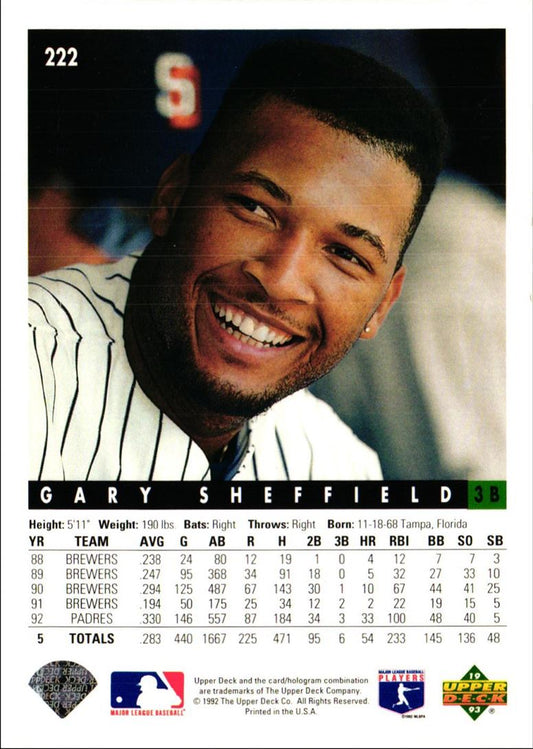 1993 Upper Deck Gary Sheffield