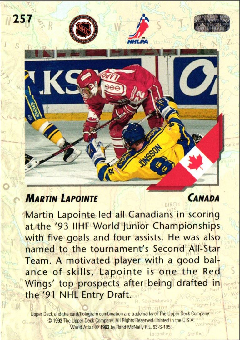 1993 Upper Deck Martin Lapointe