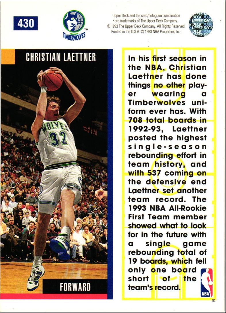 1993 Upper Deck Christian Laettner