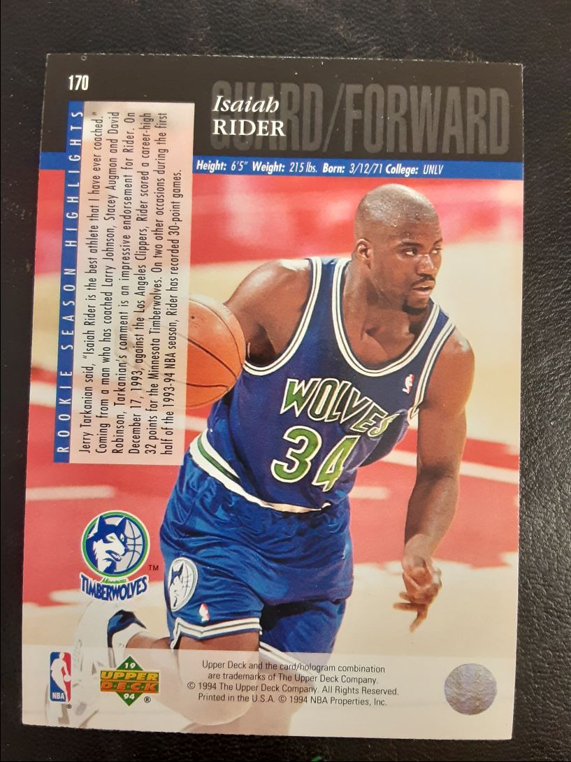 1993 Upper Deck Special Edition Isaiah Rider