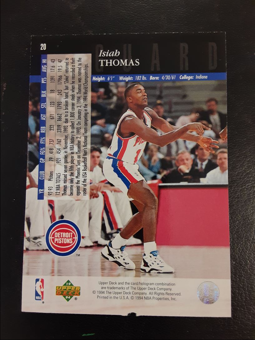 1993 Upper Deck Special Edition Electric Court Isiah Thomas